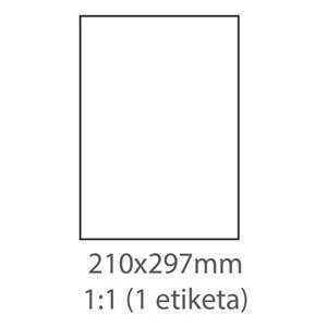 etikety ECODATA Samolepiace 210x297 univerzálne biele (100 listov A4/bal.) bez splitu na zadnej stra