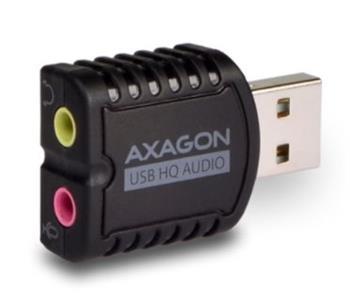 AXAGON ADA-17 USB mini audio, redukcia USB na 2x 3,5mm Jack (slúchadlá + mikrofón) HQ audio, 24-bit/