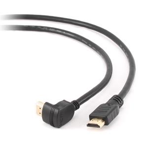 kábel HDMI 1.4 Samec/Samec dĺžka 4,5m, 1 konektor pod uhlom 90°, CABLEXPERT