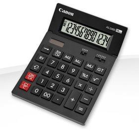 stolová kalkulačka CANON AS-2400, 14 miest, solárne napájanie + batérie