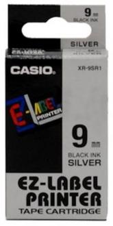 páska CASIO XR-9SR1 Black On Silver Tape EZ Label Printer (9mm)