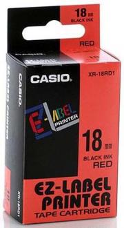 páska CASIO XR-18RD1 Black On Red Tape EZ Label Printer (18mm)