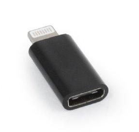 USB redukcia Lightning / Typ C, čierna, CABLEXPERT