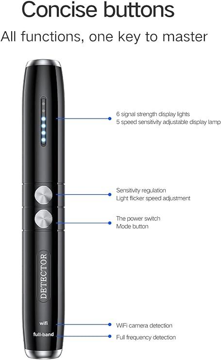 Detektory skrytých kamier Detektor T8 Anti-Spy Camera Finder 5-1 Detektor načúvacieho